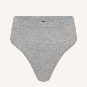 Gooseberry Intimates Les Girls Rib Breifs in Gray Size M NWT